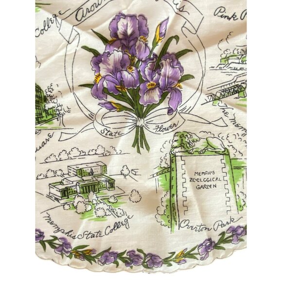 3 Vintage Handkerchiefs Mayfield Memphis Tennessee Florida Chicago MCM Souvenir - Picture 15 of 16